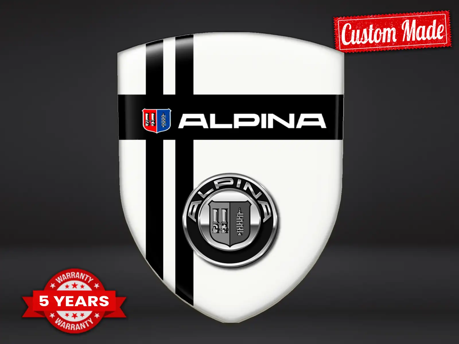 Alpina Wasserfester Aufkleber Robust Professionell Minimal